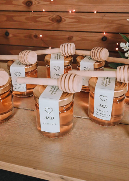 Elegantni vjenčani poklon zahvalnica od meda 40ml