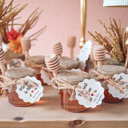 Vjenčani poklon zahvalnica od jute s medom 25 ml