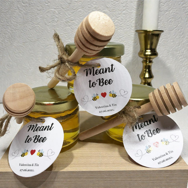 Elegantni vjenčani poklon zahvalnica od meda 25ml