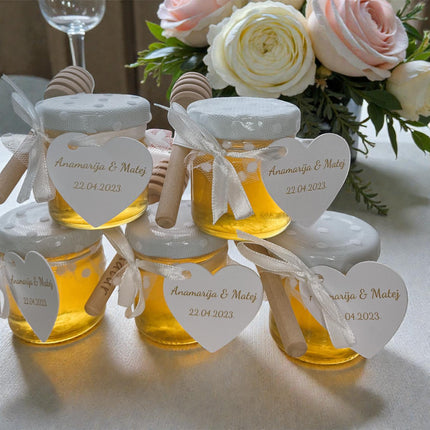 Vjenčani poklon zahvalnica od tila s medom 40 ml