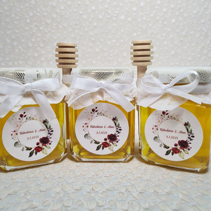 Vjenčani poklon zahvalnice od čipke s medom 106 ml