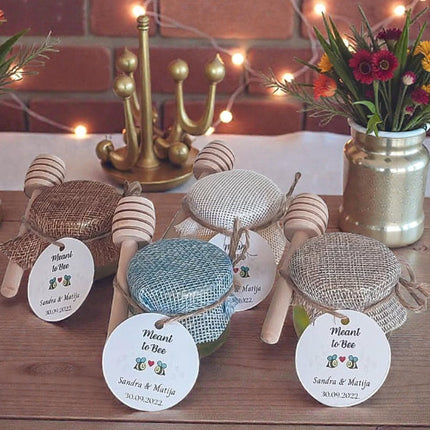 Vjenčani poklon zahvalnica od jute s medom 25 ml