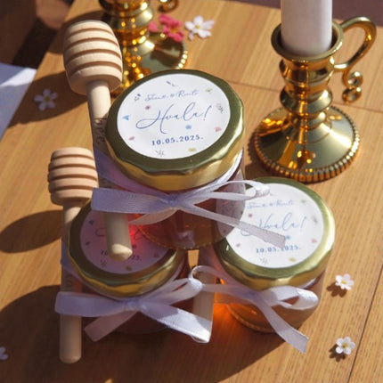 Elegantni vjenčani poklon zahvalnica od meda 40ml